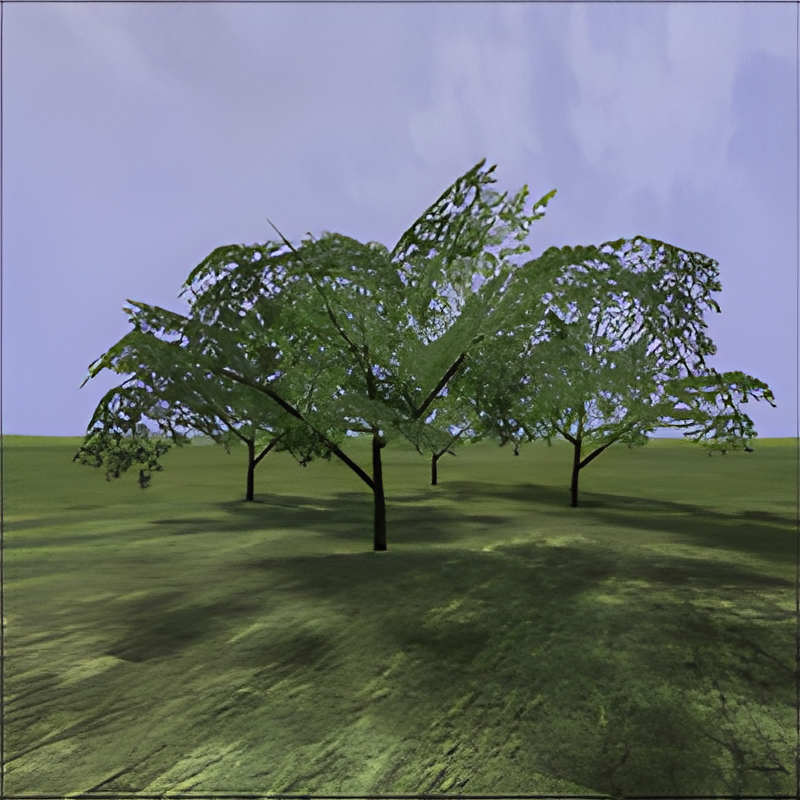 Group of Small Green Trees