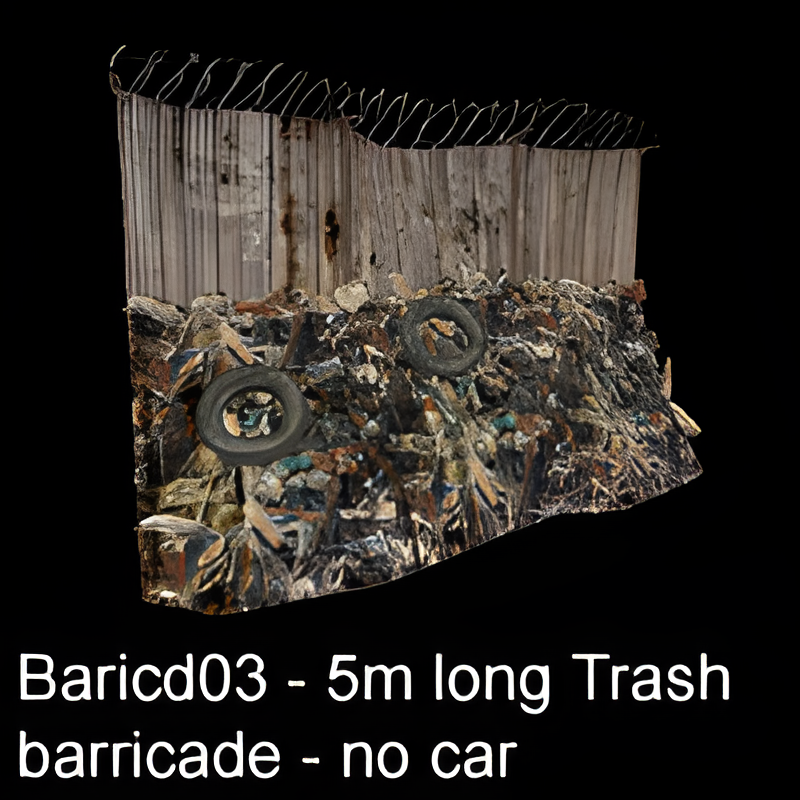 Baricade made of Debris and Barbed wire (5m)