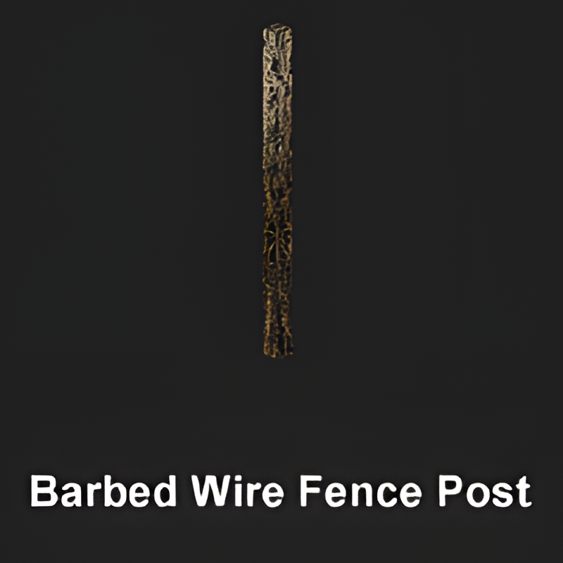 Barbed Wire Fence End Pole