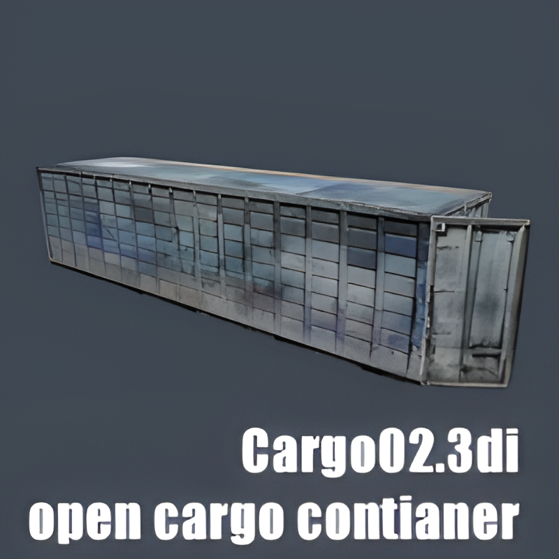 Large Metal Cargo Container (one door open)