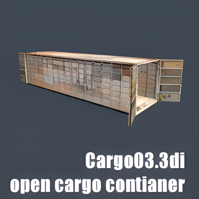 Large Metal Cargo Container (both doors open)