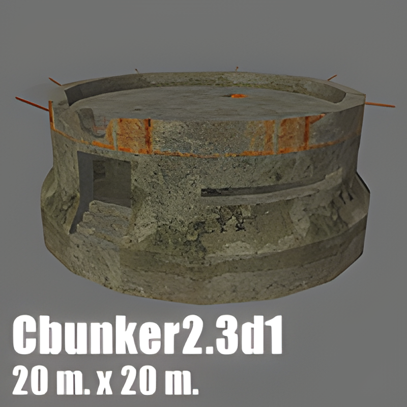 Concrete Round Bunker #2 with Change Team & Spawn Volume