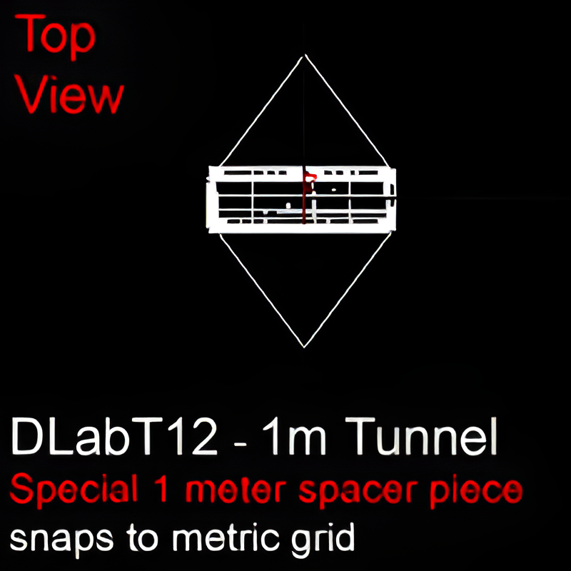 Underground Lab Tunnel Hallway Piece (1m)