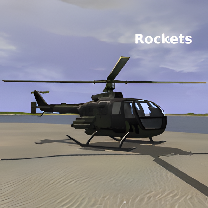 Flyable Bo 105 Helicopter w/ Rockets