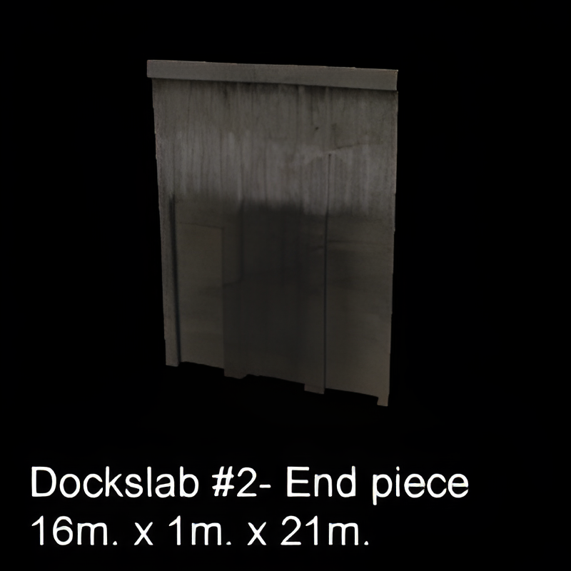 Concrete Dock Straight Piece