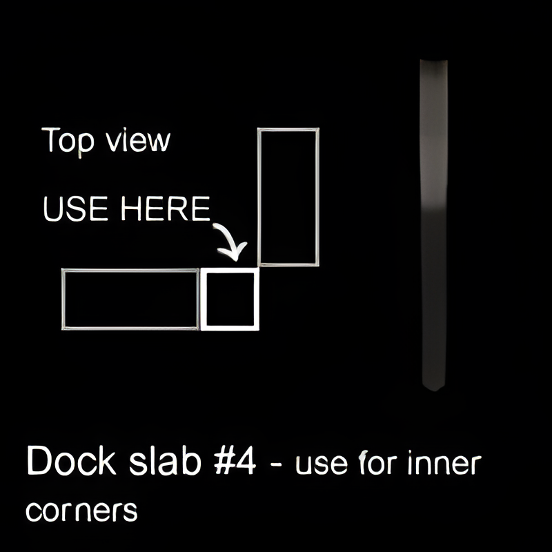 Concrete Dock Inner Corner Piece
