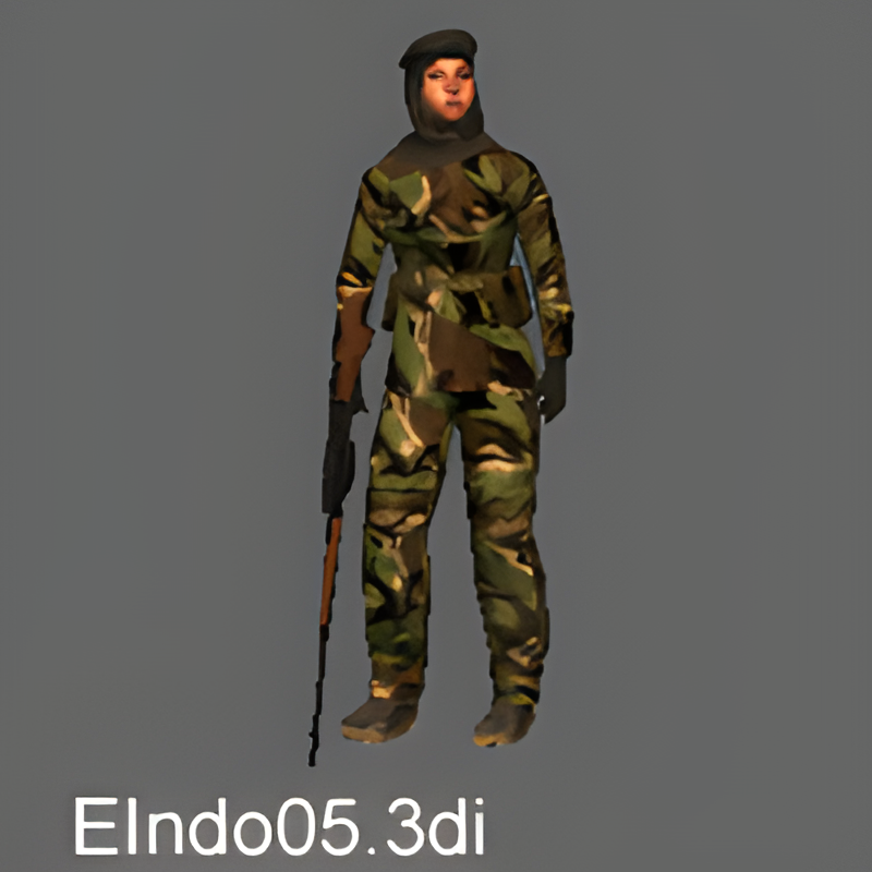 Indonesian Rebel #5 Female w/ Dragunov