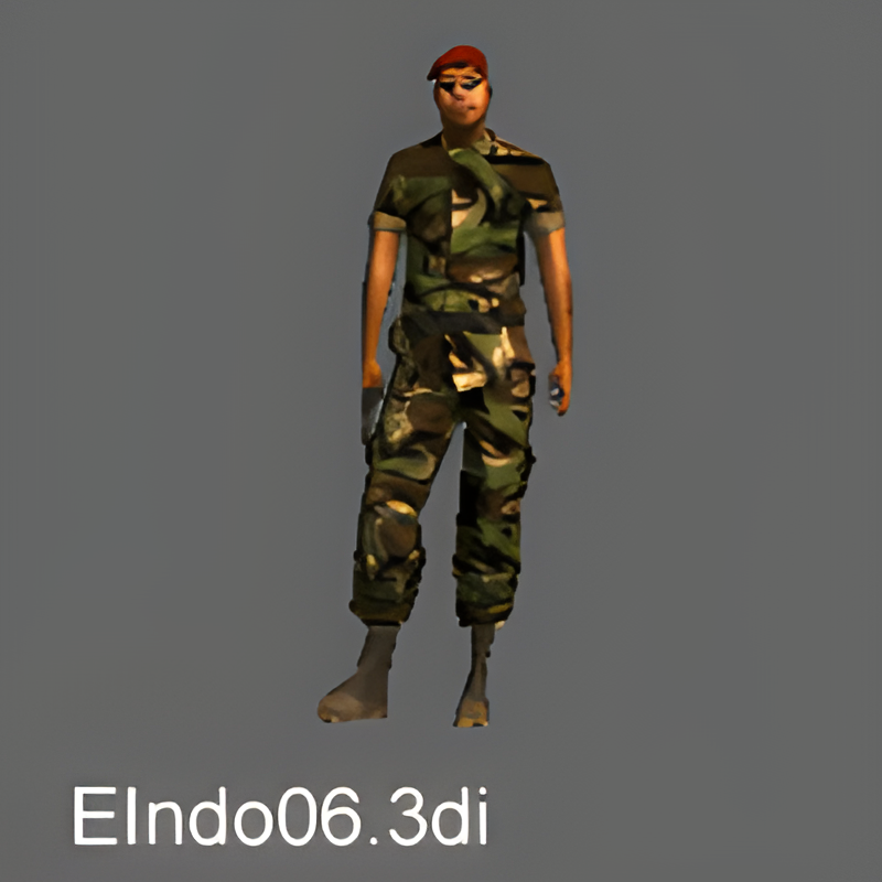 Indonesian Rebel #6 Commander w/ Pistol