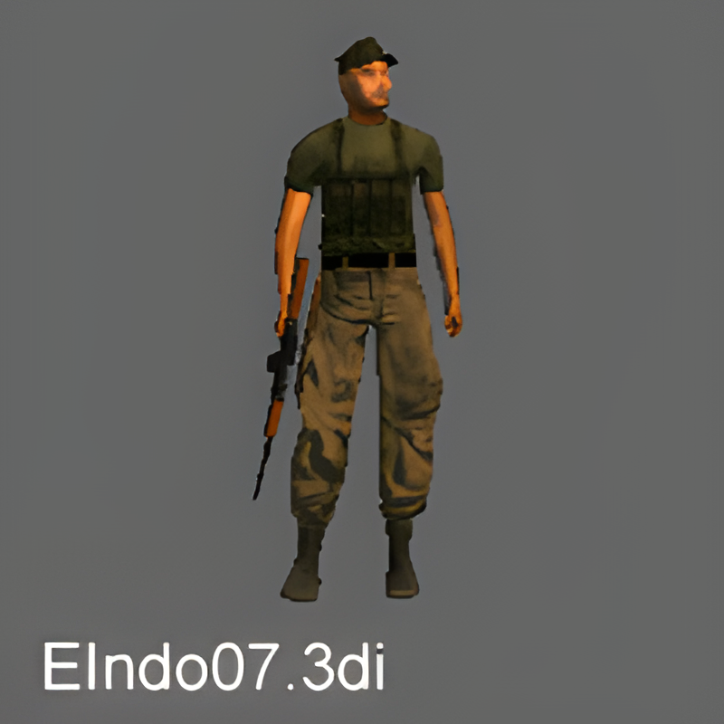 Indonesian Rebel #7 w/ AK-74