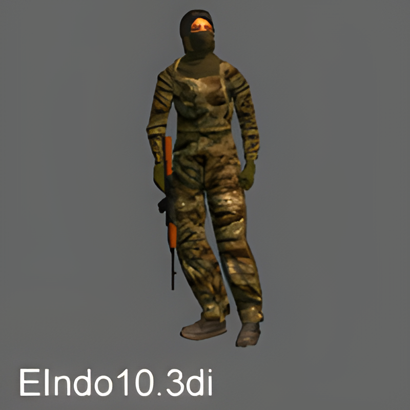 Indonesian Rebel #10 Female w/ AK-74