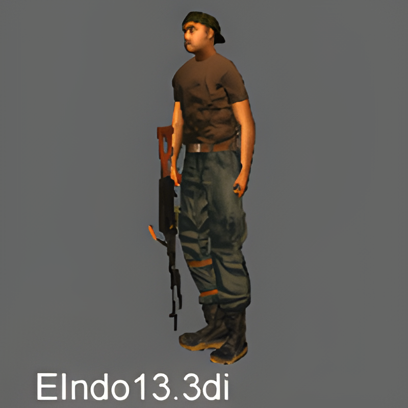 Indonesian Rebel #13 Male w/ PKM