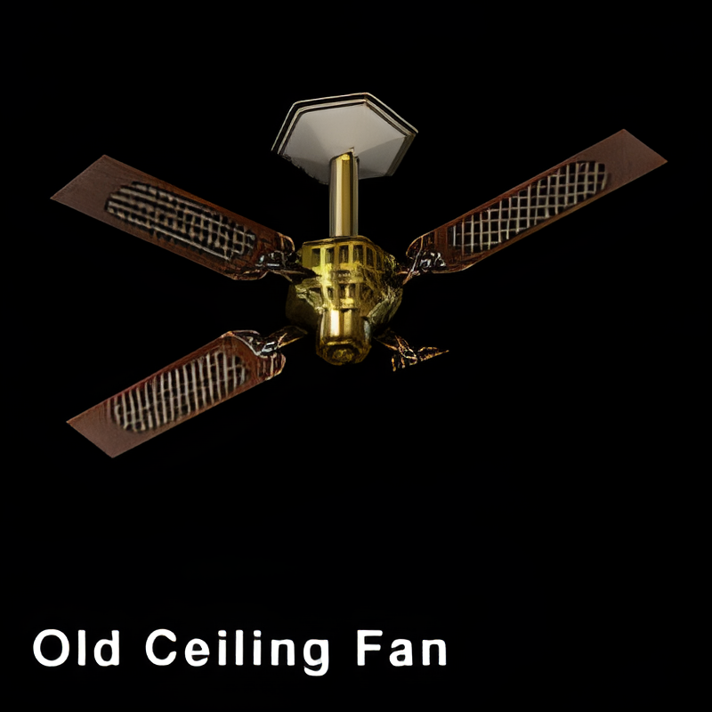 Ceiling Fan w/ Moving Blades