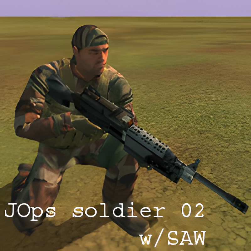 Friendly Soldier #2 w/ M249 SAW