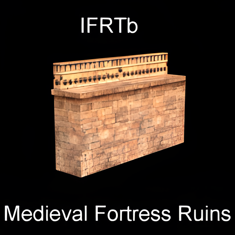 Medieval Fortress Straight Wall Section