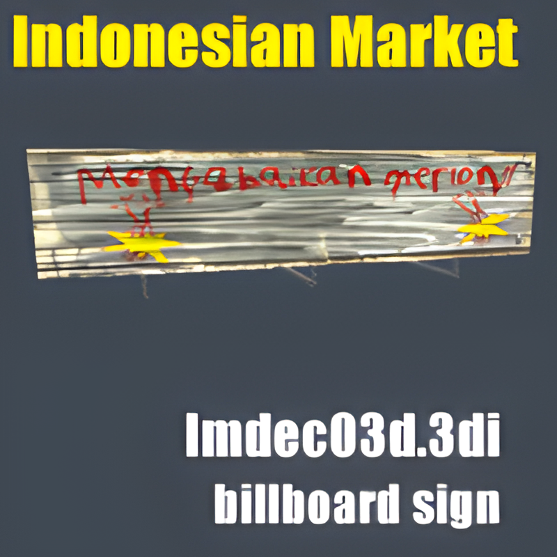 Indonesian Market Sign #1D
