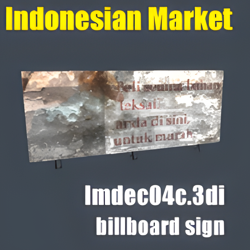 Indonesian Market Sign #2C