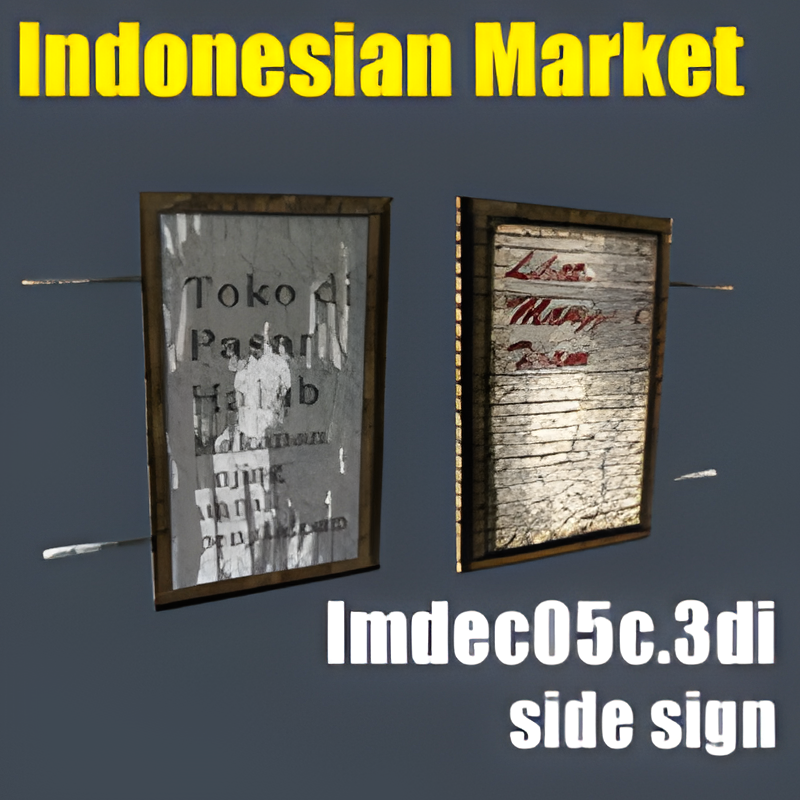 Indonesian Market Sign #3C