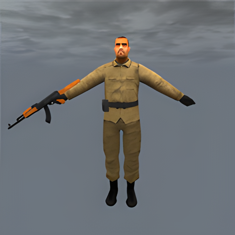 Russian Rebel #1 w/ AK-47