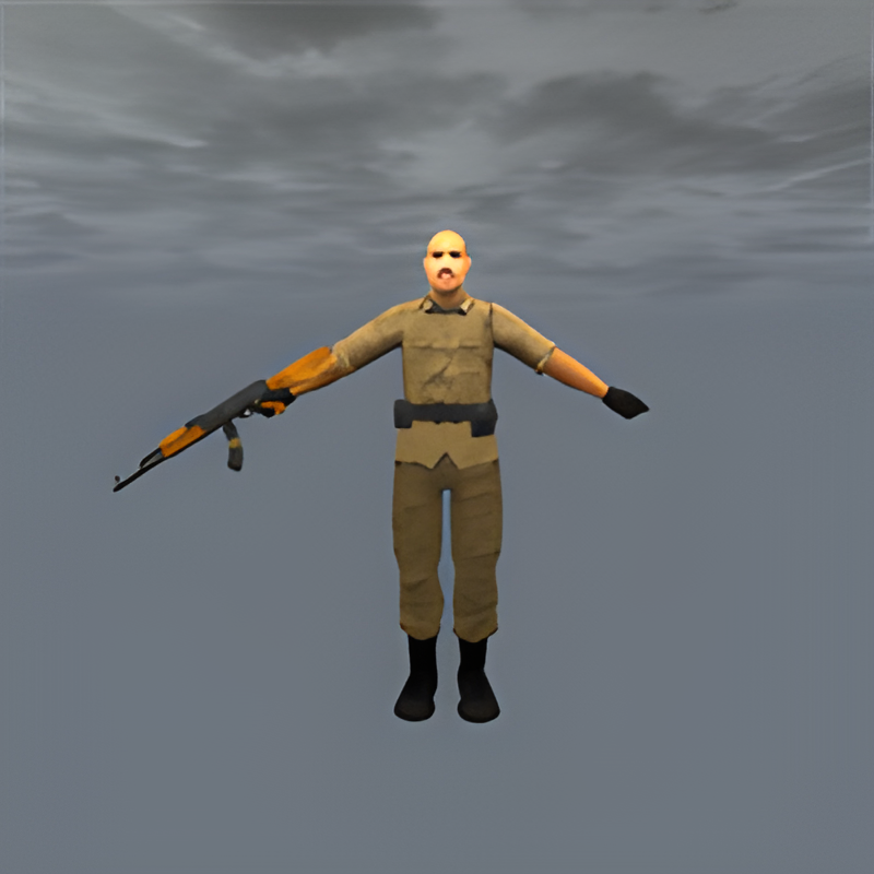 Russian Rebel #3 w/ AK-47