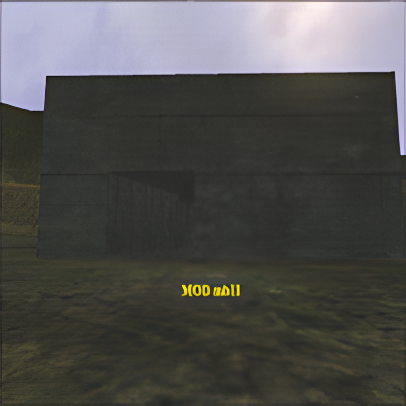 Small Underground Bunker Room #11 Slanted Right Hallway