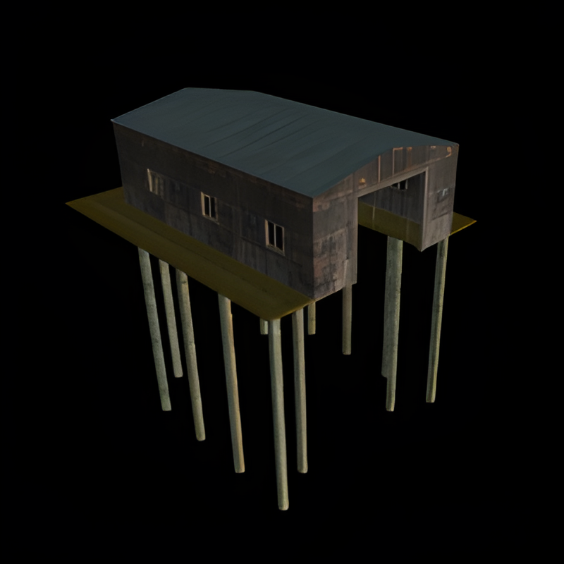 Stone Building on Supports