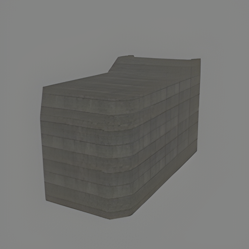 Concrete Wall w/ Stairs