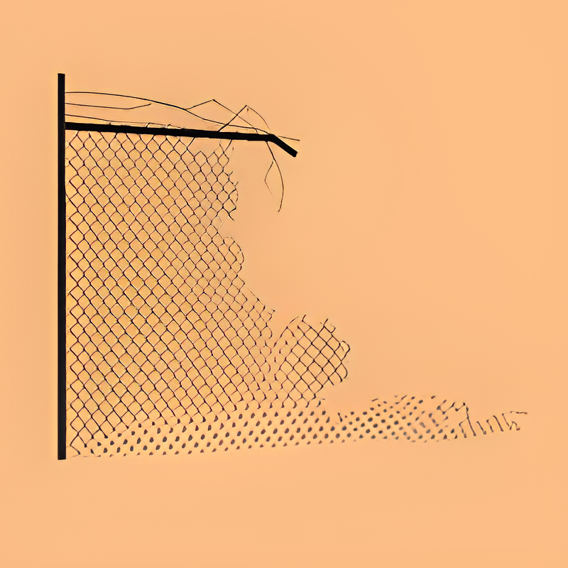 Broken Chain Link Fence (4m)