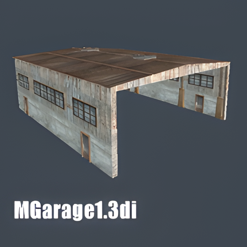 Corregated Steel Garage (two entrances on one side only)
