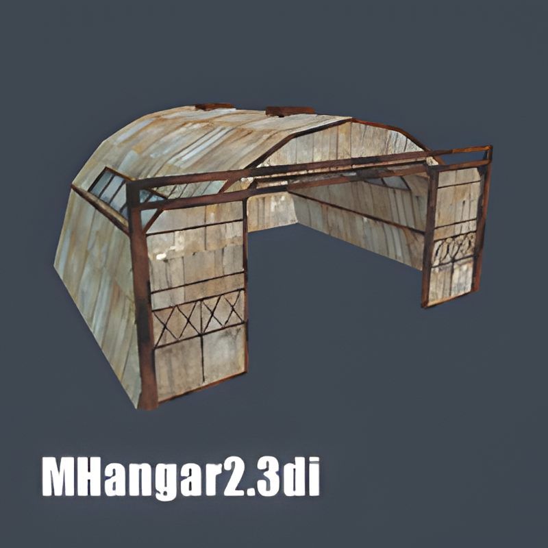Small Steel Hangar (rounded roof)