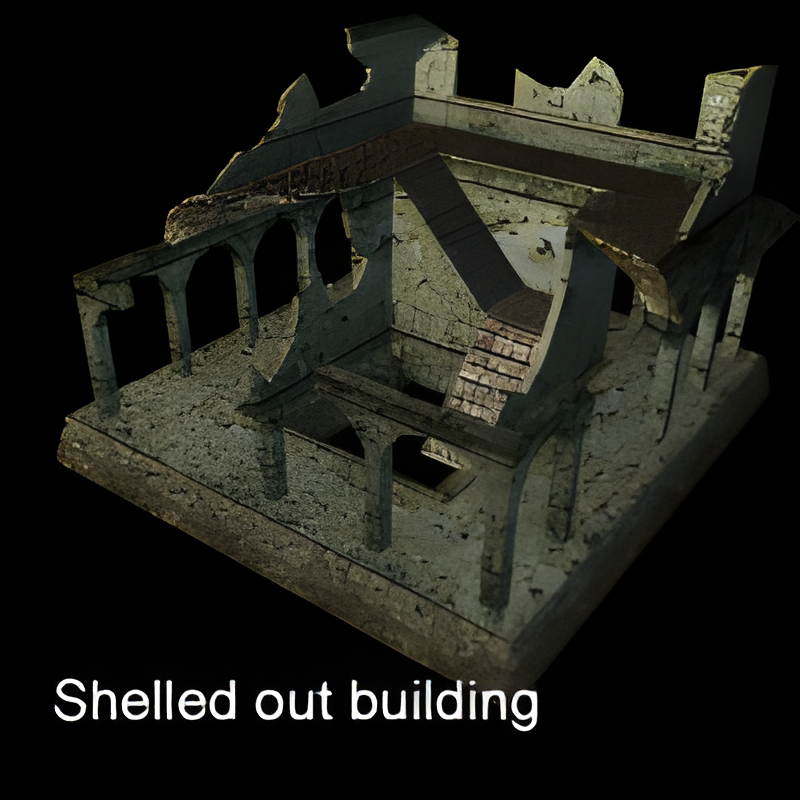 Mogadishu Building w/ Just Shell of Building