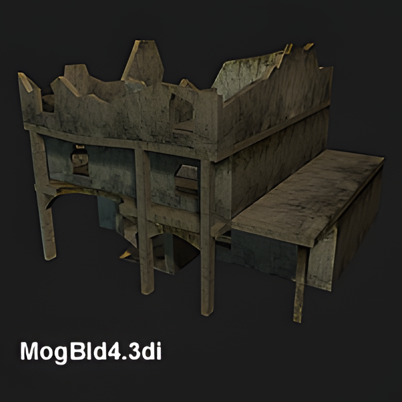 Two-story Bombed-out Building (for Lost Convoy)