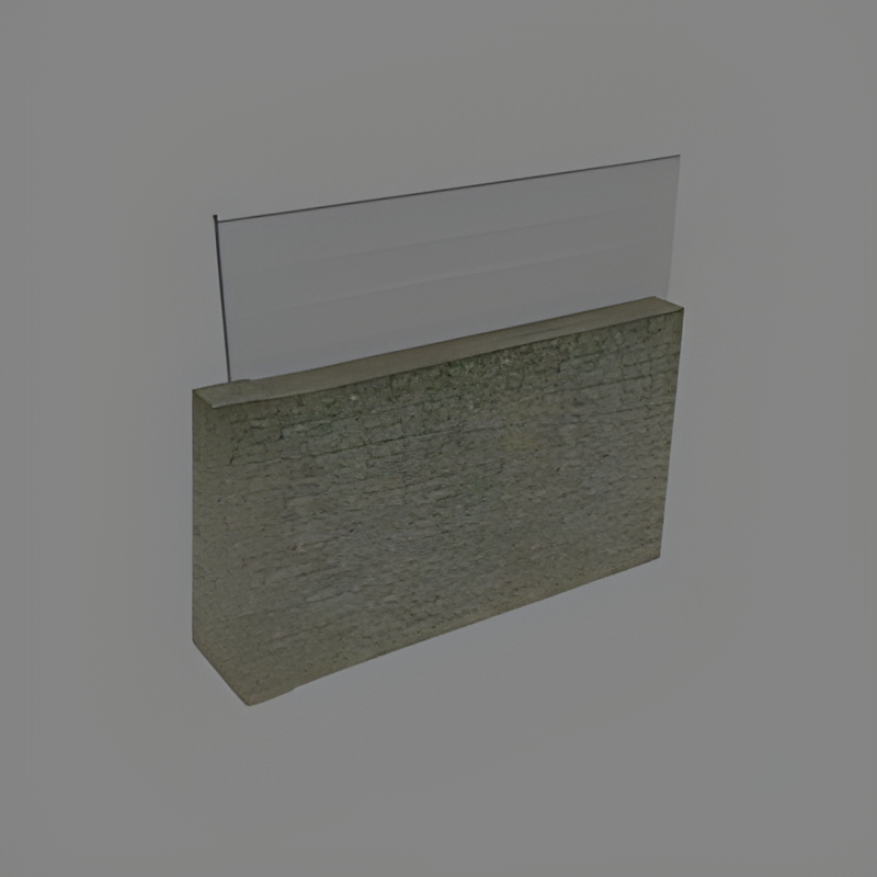 Brick Wall Slanted w/ Fence on Top (5m)