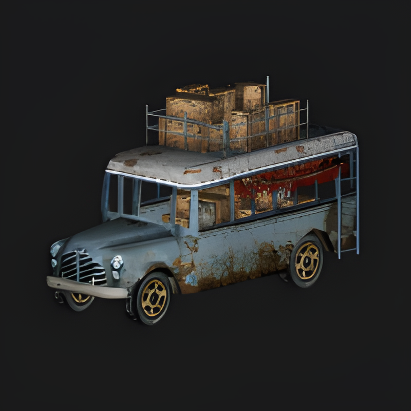 Parked Version of Refugee Bus