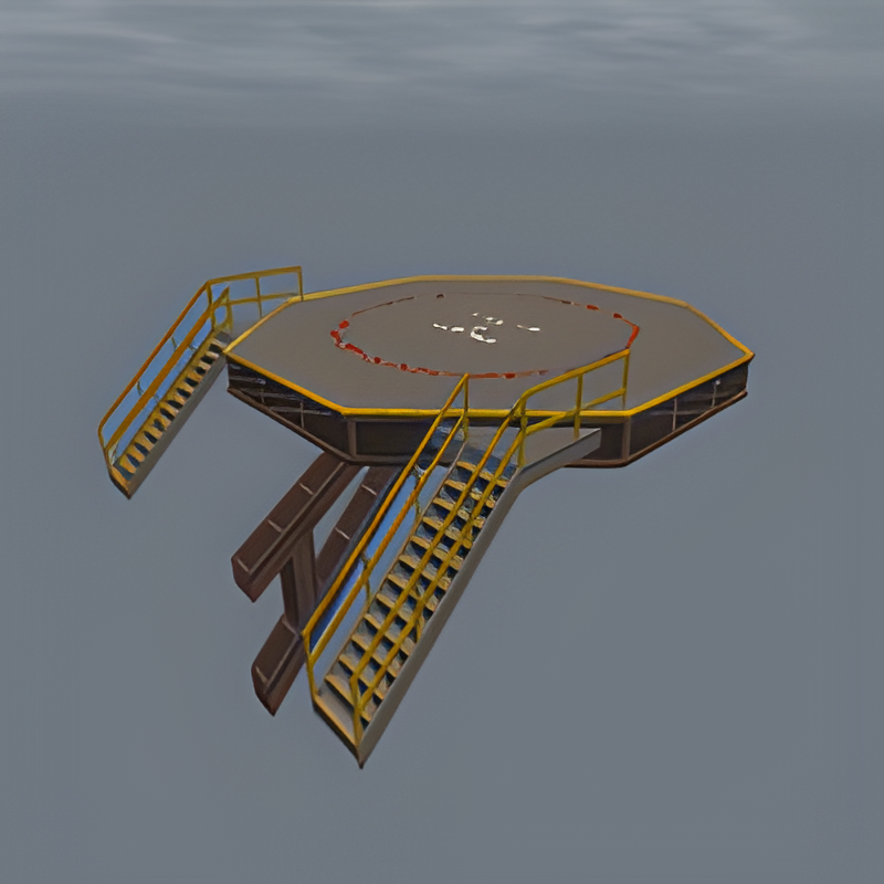 Offshore Oil Platform Helopad
