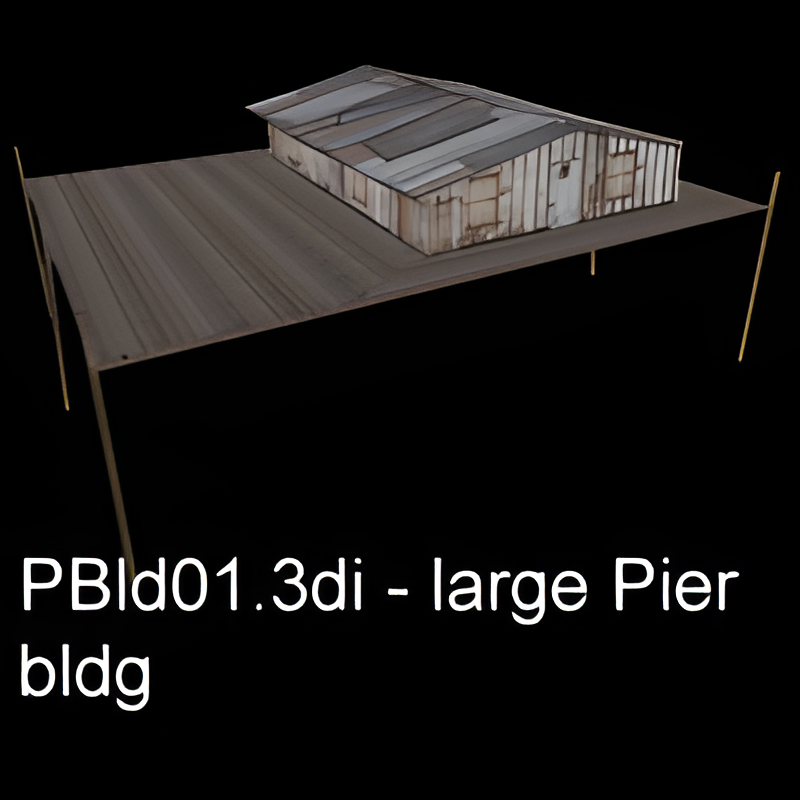 Large Building on Pier Piece (no interior)