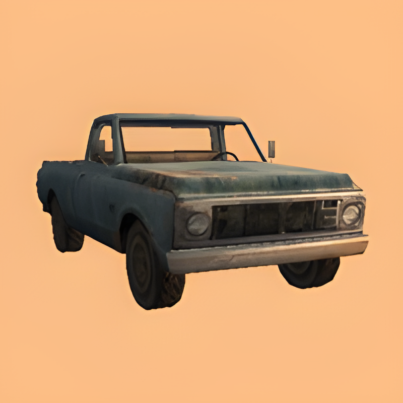 Drivable Blue Pickup Truck