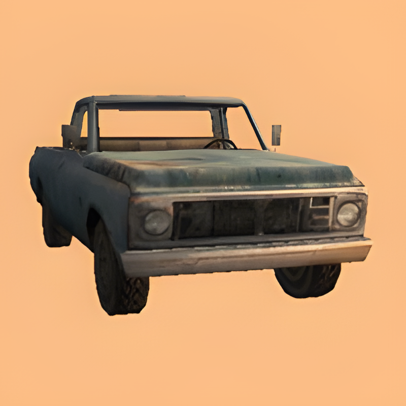 Blue Pickup Truck (non-drivable)