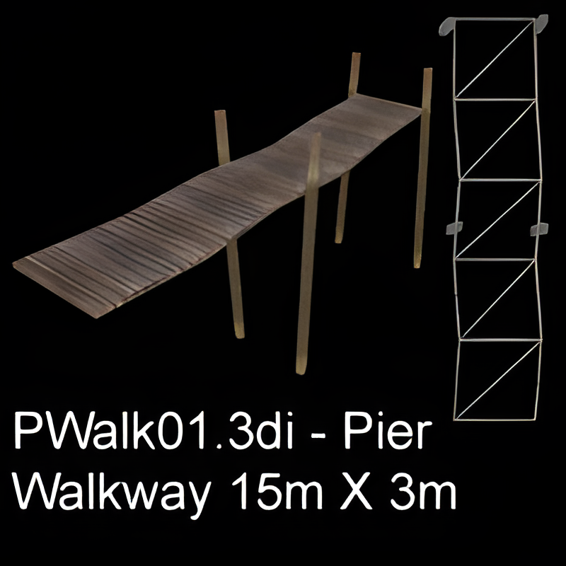 Straight Narrow Pier Walkway Piece (15m)