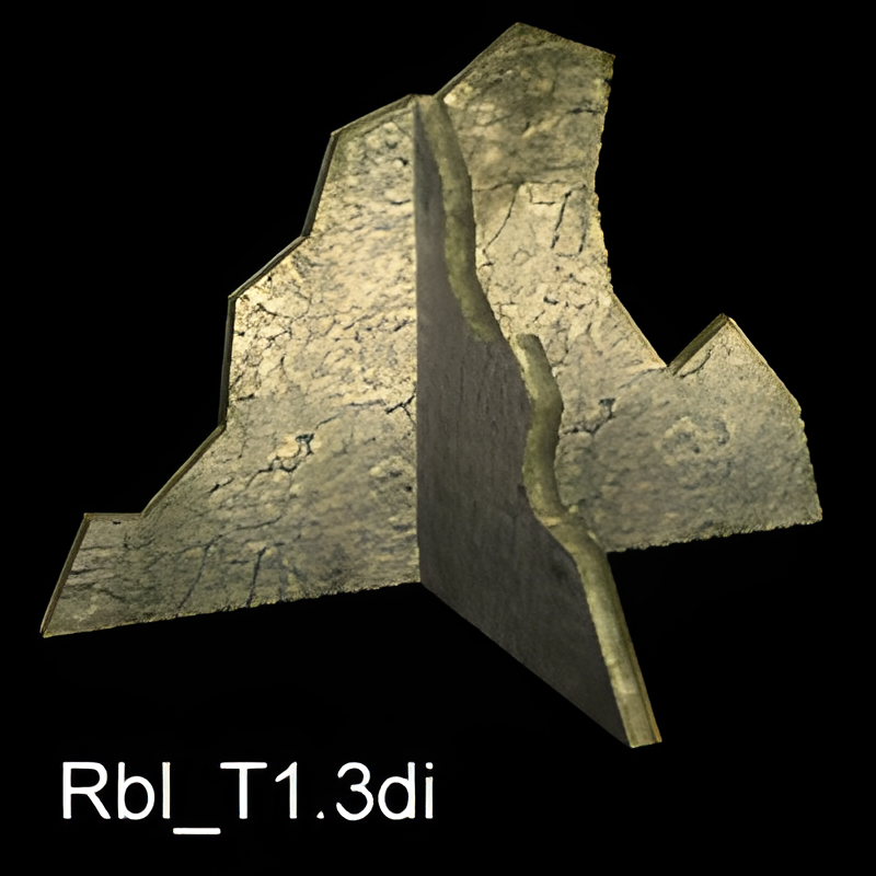 Building Rubble Tee Intersection Piece Short