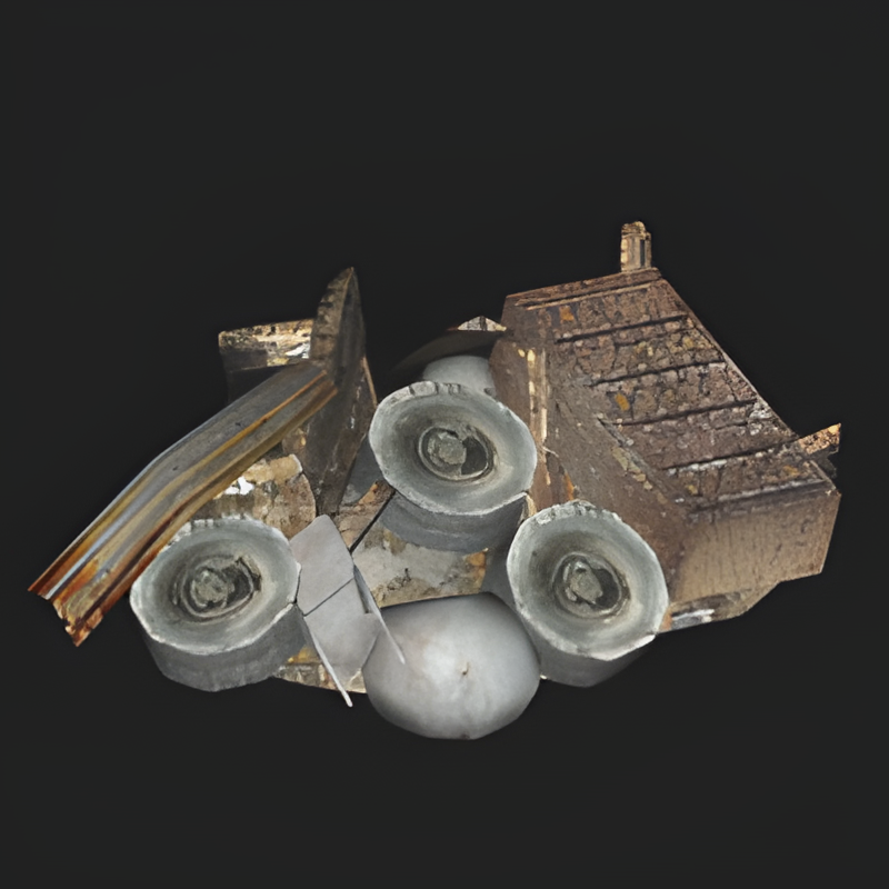 Roadblock Made of Various Debris #1