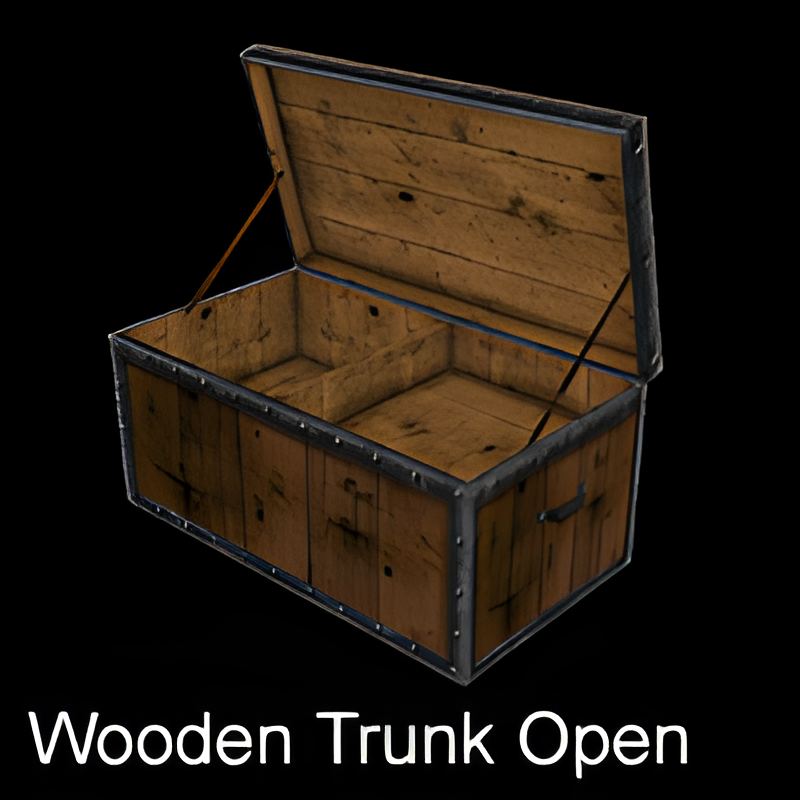 Open Wooden Trunk