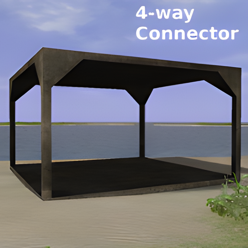 Underground Bunker Hall 4-Way Intersection