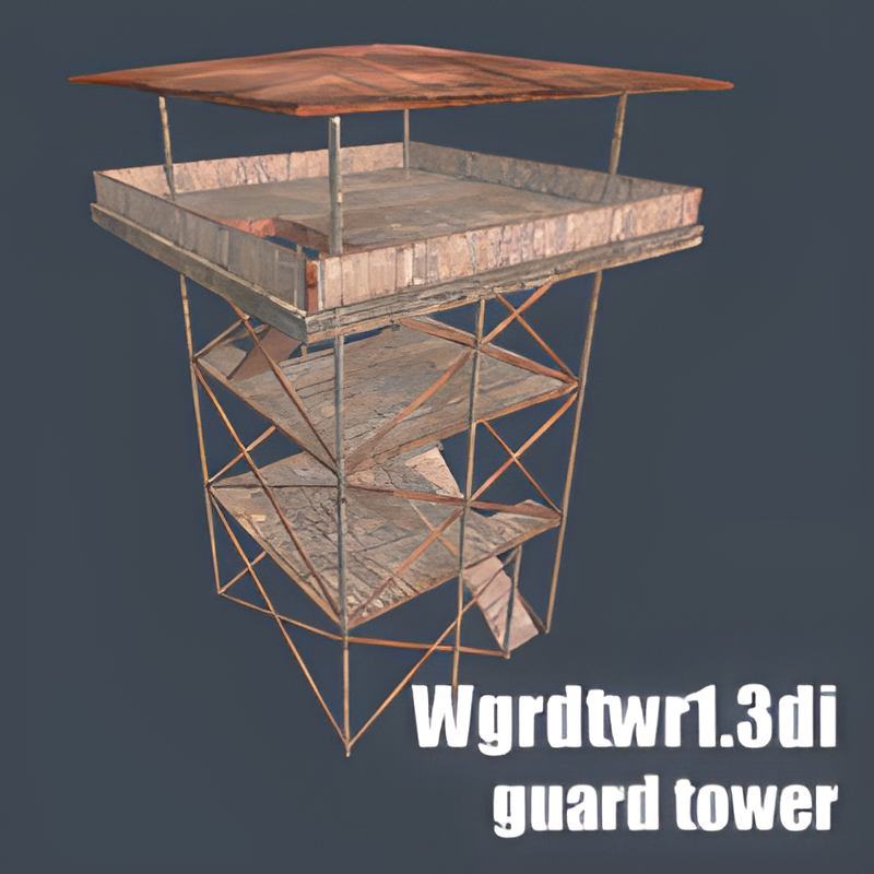 Three Layer Wooden Guard Tower
