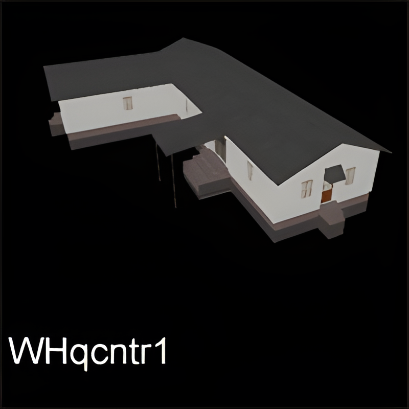 One-story Wooden L-Shaped Headquarters #1